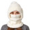 Women's Windproof Thermal Beanie Hat 3-in-1 Set White 5