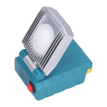 Refletor portátil de LED para trabalho, sem fio, alimentado por bateria, com base magnética à prova d'água, porta de carregamento USB, brilho