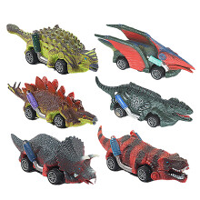 Macchinine a retrocarica a forma di dinosauro con design Allosauro, set di giocattoli con veicoli a retrocarica dal design unico, non richiede