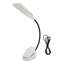 Adjustable Brightness Rechargeable Book Light Clip On Led Reading Lamp Eye Care Flexible Gooseneck Warm White Light Multiple Functions For Night Time