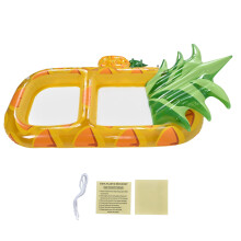 Giant Inflatable Pool Float Floating Bed for Pool Inflatable Woman Floats Reclining Water Hammock Creative Pineapple Design Lightweight PVC Pool