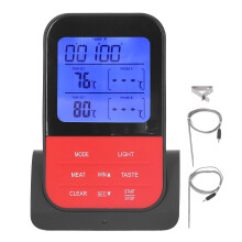 Fleischthermometer mit voreingestellten Temperaturen und intelligenten Warnmeldungen, digitales, kabelloses Grillthermometer mit Bluetooth, zwei