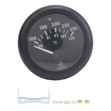 Engine Water Temperature Gauge High Precision Analog Dial Night Visibility Yellow Illumination Durable Plastic Housing Easy Mounting Universal