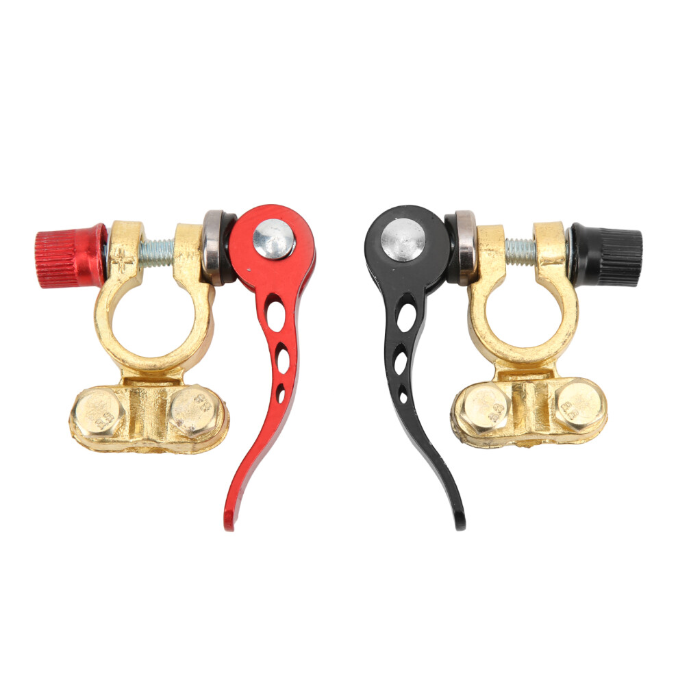 Battery Terminal Connector With Quick Disconnect Function, 4Way Battery Terminal Corrosion Resistant Brass Design, Excellent Electrical Conductivity 9191629209637