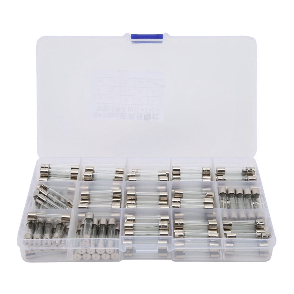 Circuit Protection Glass Fuse Set High Quality Durable Reliable Performance Fast Blow Easy Identification Clear Plastic Storage Case Versatile Use 9191629210787