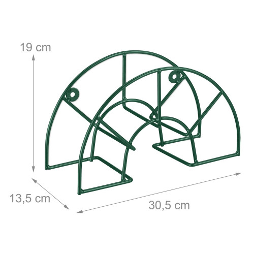 Green Wall-Mounted Semicircular Hose Holder 2