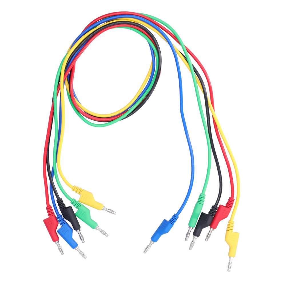 Solderless Connection Test Lead With Stackable Banana Plug Flexible Rubber Insulated Cable Durable Leads For Electrical And Multimeter Testing 9191629211005