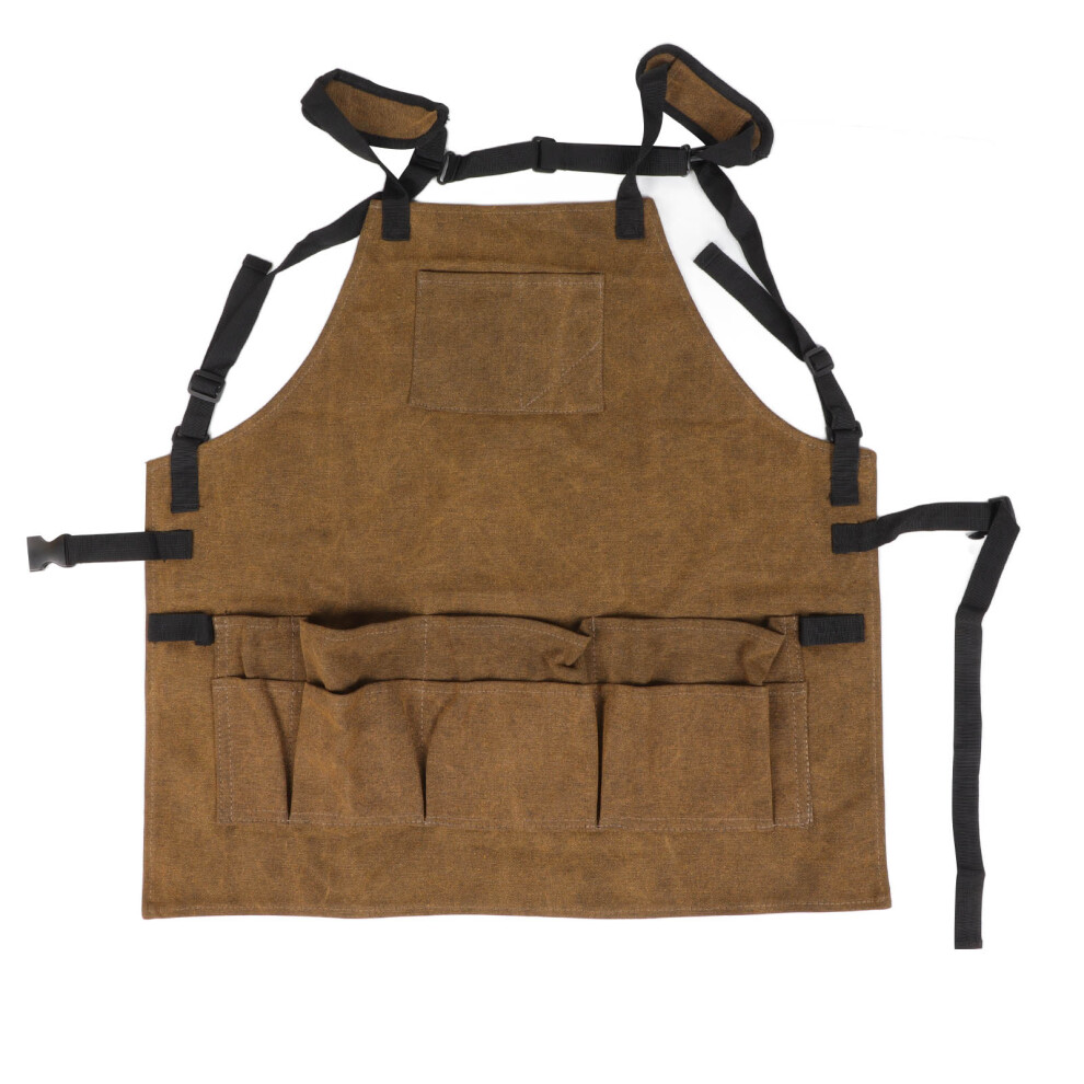 Utility Pockets Tool Loop Adjustable Construction Apron With Heavy Duty Pockets Multi-Function Apron For Woodworking And Workshop Use 9191629210701