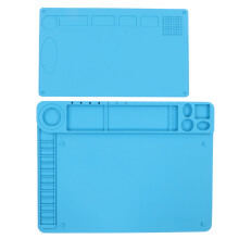 Built In Scale Ruler Soldering And Repair Mat Workbench Mat Flexible Silicone Heat Resistant Fireproof Non Slip Spill Proof Surface Organization
