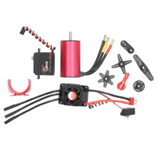 Motor brushless à prova de poeira com ESC de 60A, sensor de temperatura, rotor balanceado com precisão, dissipador de calor usinado em CNC, motor