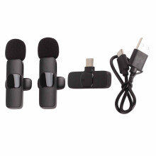 Charging Case Included Wireless Lavalier Microphone For iPhone iPad Android, Omni Directional Noise Cancelling Mic With Easy Plug Play Operation