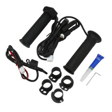 Led Display Screen Throttle Handlebar Grips Five Speed Adjustable Heating Nitrile Material Waterproof And Dust Proof Anti Aging Long Lasting