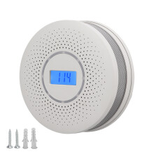 Smoke Detector Combo Carbon Monoxide Detectors, UL2034Standards Model With LCD Display, Battery Powered Unit Offering Sensitive CO Sensor And Sound