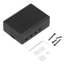 Heat Conductive Sticker Enclosure for Raspberry Pi4, Passive Cooling Design Passive Cooling Aluminium Case with Easy Access to All Ports, High