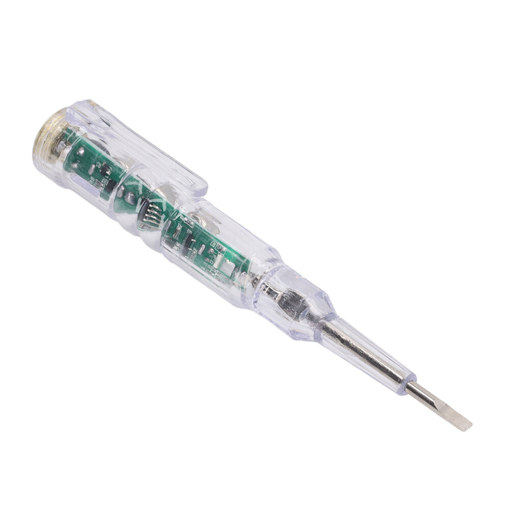 Ac Voltage Pen Electric Tester Pen Mains Circuit Tester Flathead Screwdriver High Brightness Led Beads Self Test Function Intelligent Chip Two 9191629208401