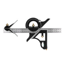 Woodworking Tool Multifunctional Square Angle Ruler Protractor Stainless Steel Blade Adjustable Combination Square High Accuracy Sliding Ruler