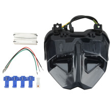 E-Mark Certified Rear Light LED Tail Brake Lights Turn Signal Integrated Plug & Play12v Hi-Flux LED Brake & Taillight ABS Plastic Built-In Turn
