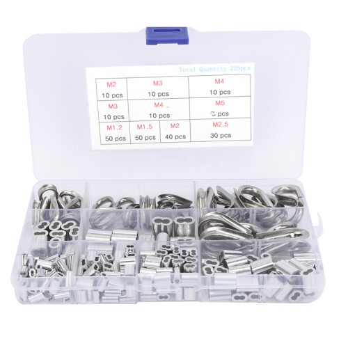 Crimp-Set 225 Stück M1.2-M5 Alu/Edelstahl 2