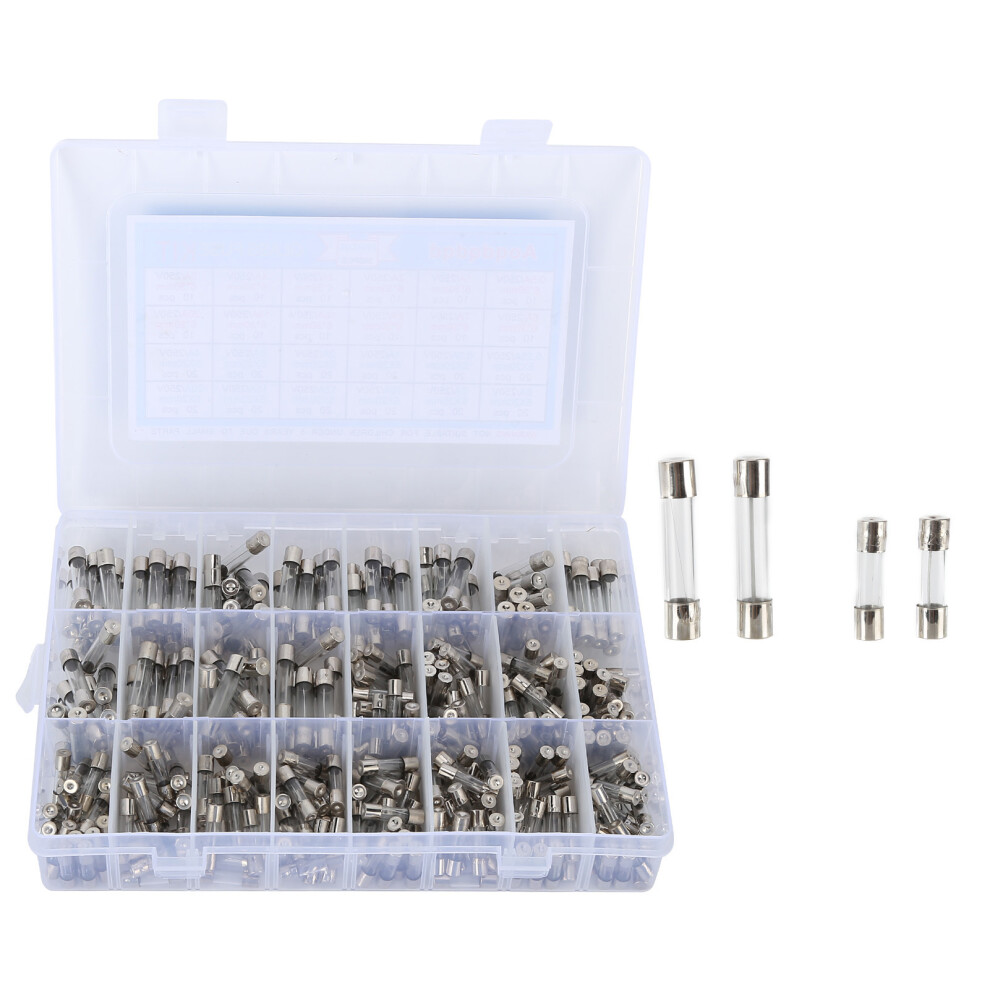 Glass Tube Fuse250v Voltage Fast Blow Glass Fuse Quick Blow Electrical Fuse Assortment Kit With Transparent Design Nickel Plated Copper Caps For 9191629211661