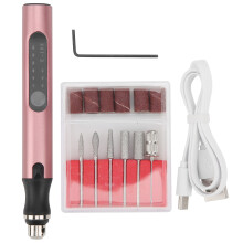 Electric Nail Drill Kit Variable Speed Cordless Mini Drill Pen With USB Rechargeable Battery High-Speed Steel Accessories For Engraving On Metal
