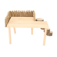 Awesome Playground for Fun Wooden Hamster Platform with Ladder Natural Living Climb System Small Animals Exercise Activity Set Ingenious Design Easy