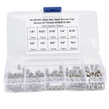 Hex Socket Nut Stainless Steel Corrosion Resistant Industrial Accessories Flat Head Coarse Thread Assortment Kit High Quality Fastener Collection In