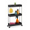 3-Tier Black Trolley with Wheels for Kitchen/Bathroom 8