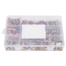 Flat Head Rivet Nut Assortment Zinc Steel Galvanized Surface Knurled Body Rivet Nuts Set Various Specifications High Strength Oxidation Resistant