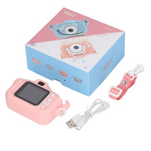 Video Recording Kids Camera With Dual Cameras And Selfie Mode, Includes Creative Photo Frames And Built-In Games - Compact Lightweight Design For