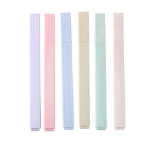 Highlighter Pens Box Of 6 Originality Doodle Light Highlighter Soft Tip Handwriting Pens Warm Color Eye Care Color Emphasis Markers