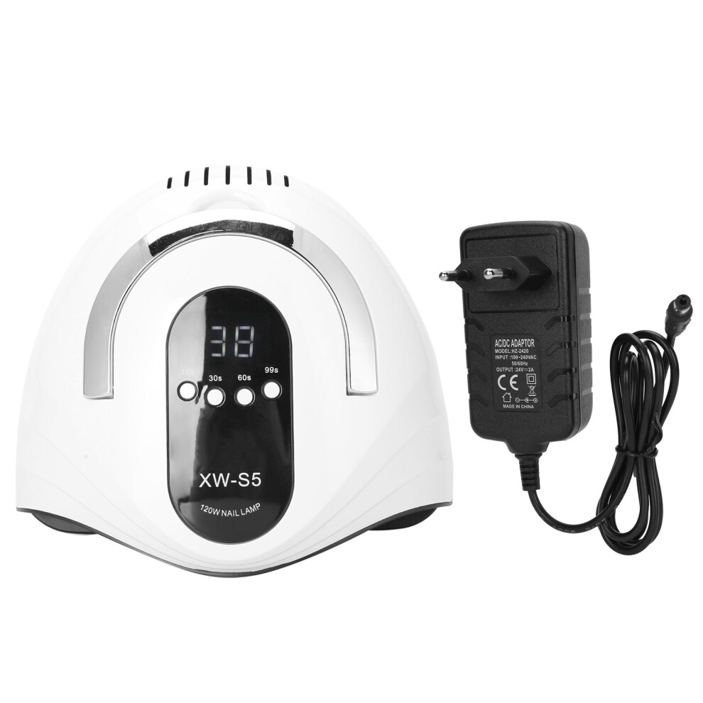Light Uv Nail Lamp With Dual Source Chips, Smart Infrared Sensor Nail Dryer For Gel Polish Featuring Lcd Timer Display And Overheat Protection