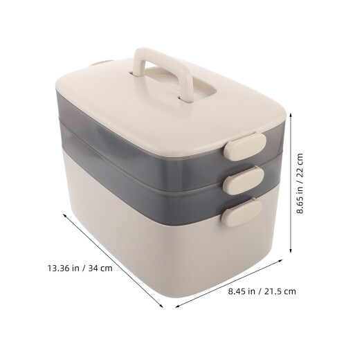 Transparent Three-Tier Medicine Organizer Box for Home Use 1