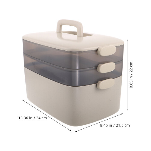 Transparent Three-Tier Medicine Organizer Box for Home Use 2