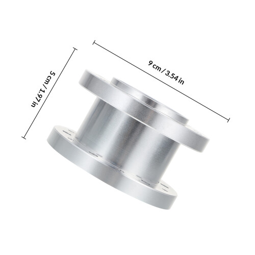 1Set Smooth Silver Steering Wheel Hub Spacer with Easy Install Design 1