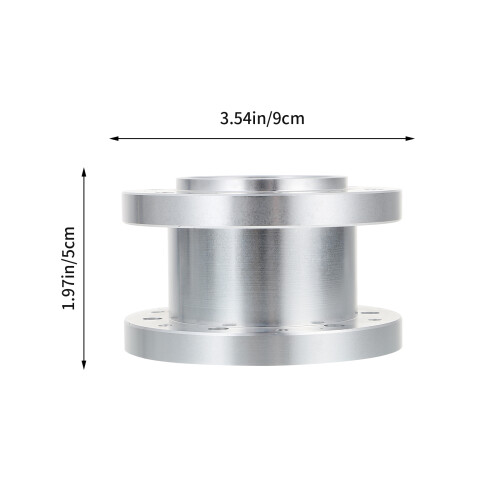 1Set Smooth Silver Steering Wheel Hub Spacer with Easy Install Design 2