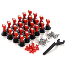 PP Material Tile Leveling System Kit Stainless Steel Reusable Components Includes Replaceable T Pin Wrench For Wide Application In Floor Wall Tile