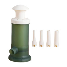 Manual Sausage Stuffer Machine, Vertical Design with 4 Nozzles, Stainless Steel, for Indoor/Outdoor Use