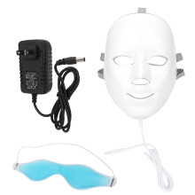 Mască facială cu terapie cu lumină LED, fără UV, rejuvenare a pielii cu fotoni, LED în șapte culori, non-invazivă, anti-îmbătrânire,