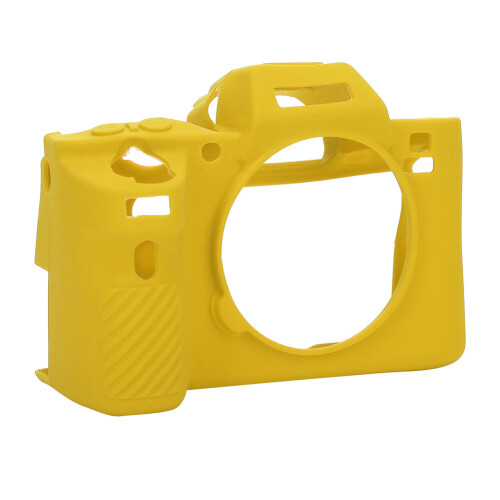 Digital Camera Silicone Cover for A72/A7R2/A7S2 Yellow Washable Protective Case 1