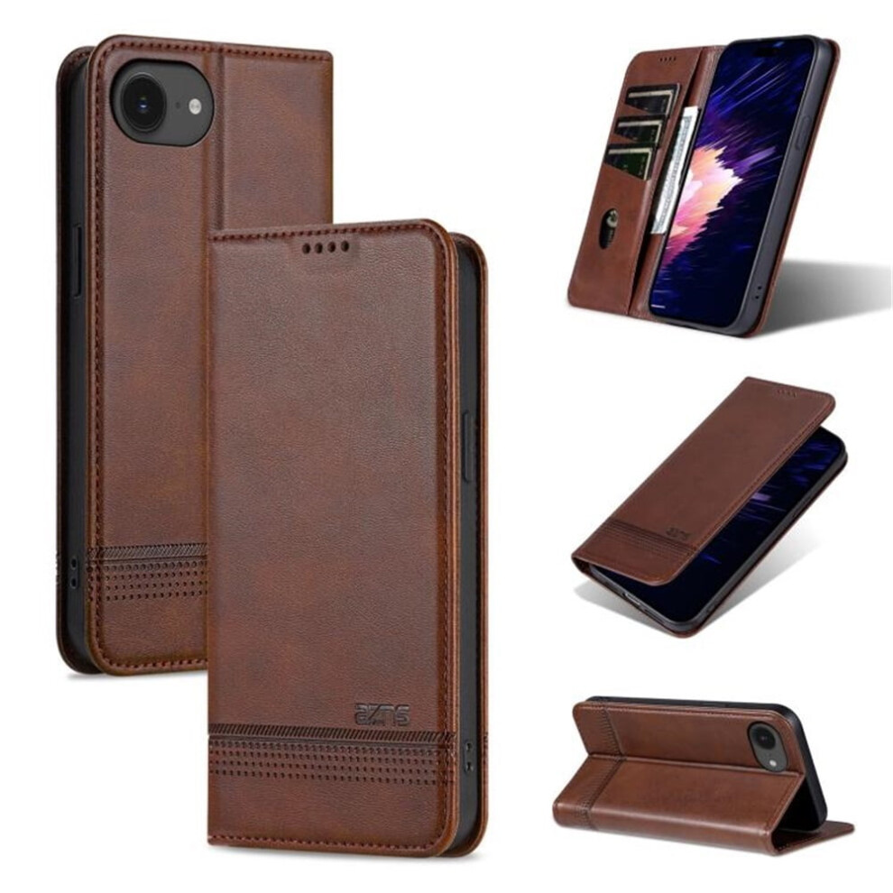 Pu Leather Wallet Case For Iphone 16E With Tpu Bumper And 9418476969362