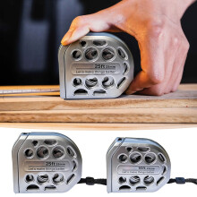 Stainless Steel Measuring Tape 16FT/25FT, Telescopic Metric Ruler, Double-Sided Scale, Waterproof & Sandproof, Electroplated Blade, Easy Read