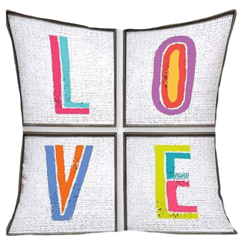 Μαξιλαροθήκη Love Heart Κόκκινο Μαύρο 17,7x17,7 Ίντσες 1 Τεμάχιο 1
