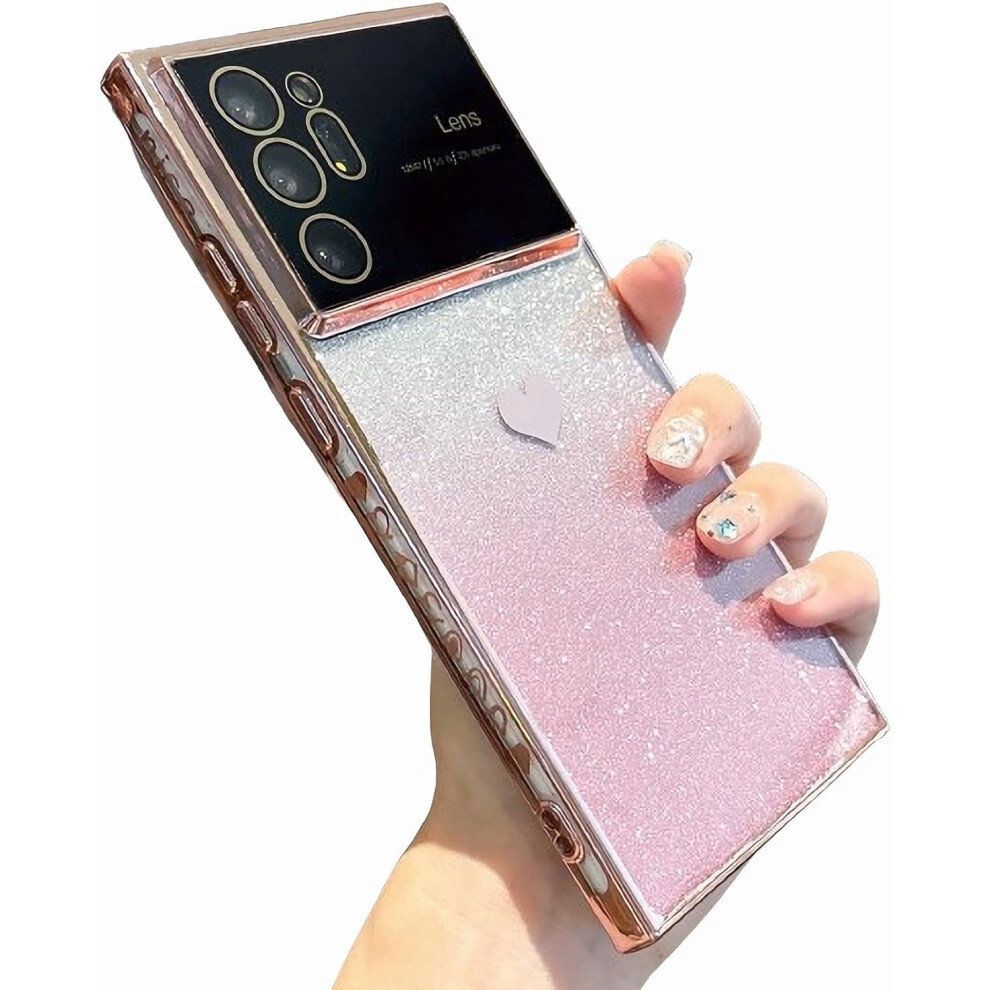 Heart Glitter Clear Phone Case For Samsung Galaxy Note 20 9336866047738