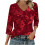 Top da donna a maniche a 3/4, camicie casual con scollo a V, magliette basic morbide, camicette da lavoro 1