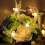 1pc Golden LED Dragonfly-Shaped String Lights, Durable Plastic, Ideal for Room & Window Decor 3