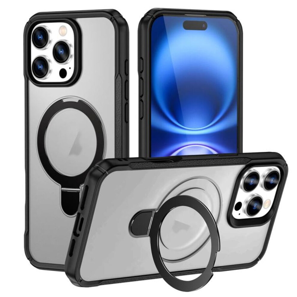 Magnetic Case For Iphone 16 Pro 6.3", Magsafe Compatible, Mil-Grade Shockproof, Frosted, Built-In Stand & Ring Holder 9193271815501