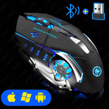 AIEACH Bluetooth Mouse Gaming Computer Rechargeable Wireless Mouse USB Mechanical E-Sports Backlight PC Gamer Mouse For Computer