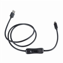 Cabo de carregamento USB 3.0 para USB-C com botão de alternância, cabo adaptador de energia USB-A para USB-C e cabo de dados para iluminação e