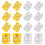 20 perles strass pour dreadlocks – Alliage or et argent 2