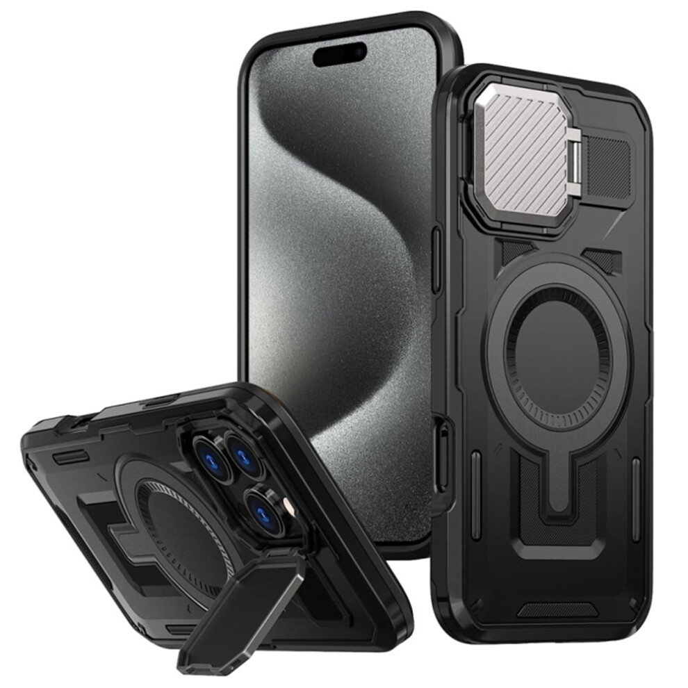 Iphone 15 Pro 6.1" Rugged Magnetic Case Black 9170372639298